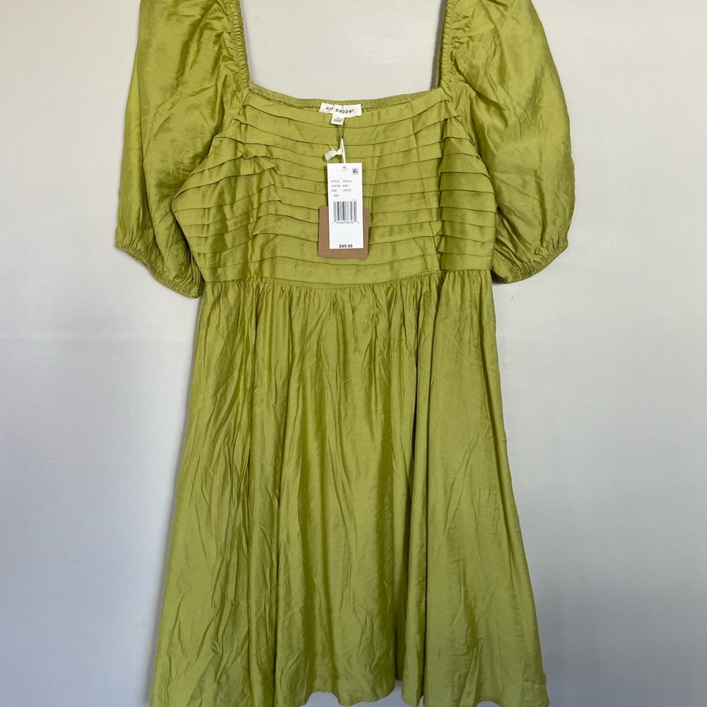 Blu Pepper Green Mini Dress